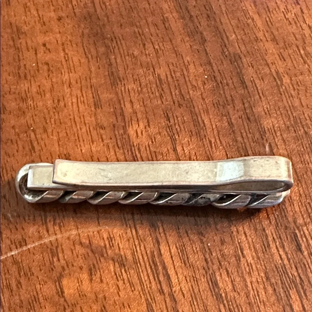 Vintage‎ Gold Tone Heavy Slide Tie Clip